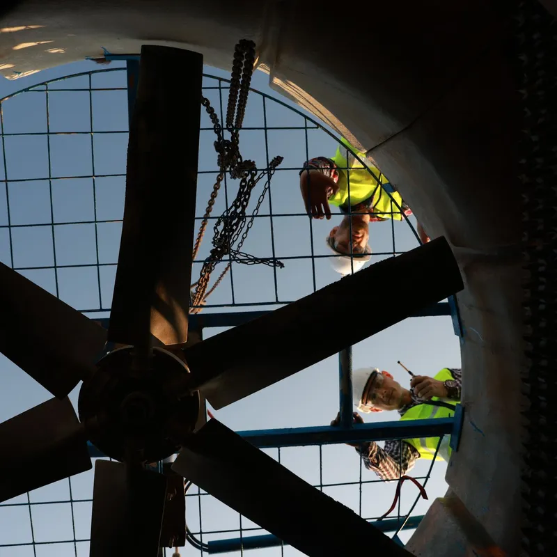 Men looking down....